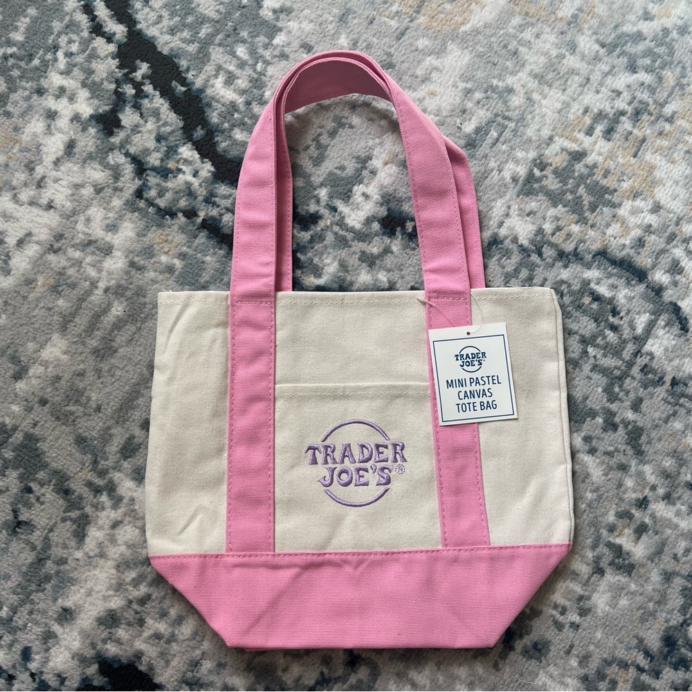 Trader Joe’s Mini Pastel Canvas Tote Bag
